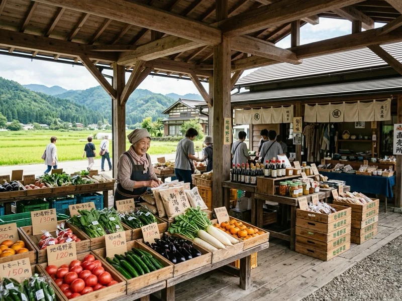道の駅でのマルシェ風景